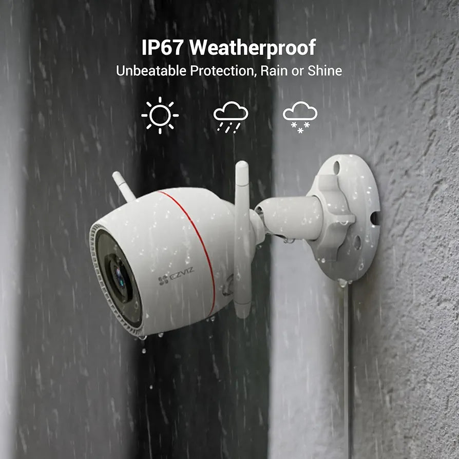 EZVIZ Custom Voice Alerts, 2K Outdoor Cameras for Home Security Outside, WiFi Surveillance Camera, No Subscription with Color Night Vision, IP67 Waterproof, Motion Detection, Two-Way Talk, Alexa