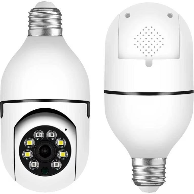 Bulb Holder Camera WiFi security PT camera, 2MP 1080P HD, 360 Rotation, Day and night Full Colour.